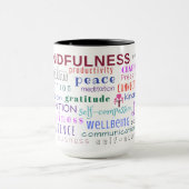 Mindfulness-Wort-Durcheinander-Tasse Tasse (Zentrum)