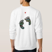 Mindfulneßpraxis Wortbilder Front u. Rückseite Sweatshirt (Rückseite)