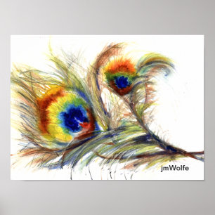 "Mind's Eye" Peacock Feather Poster