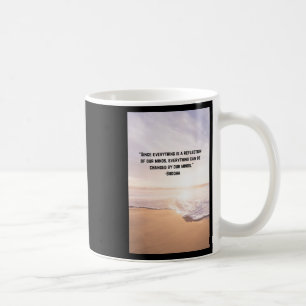 Minds formen Welten Power der Wahrnehmungsaufklebe Kaffeetasse