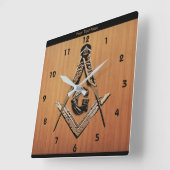 Minds (Golden) Quadratische Wanduhr (Winkel)