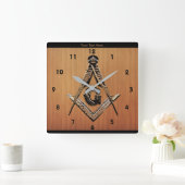 Minds (Golden) Quadratische Wanduhr (Zuhause)