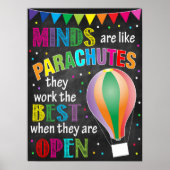 MINDS SIND WIE PARACHUTEN! POSTER (Vorne)