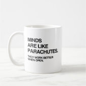 MINDS SIND WIE PARACHUTES.pnng Kaffeetasse (Links)