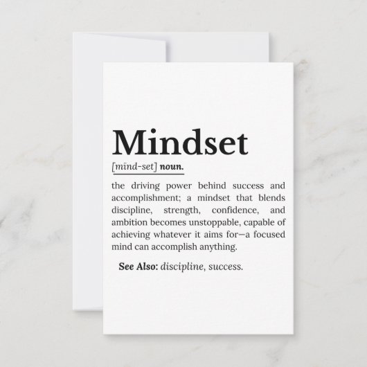 Mindset-Definition-Angebot RSVP Karte (Vorderseite)