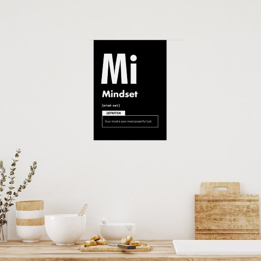 Mindset - Erfolgsfaktor - Motivierend Poster (Küche)