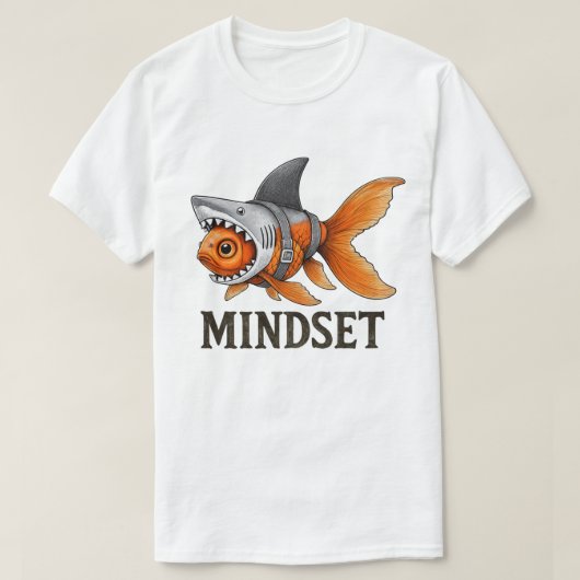 Mindset Goldfisch Hai Tee (Design vorne)