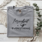 Mindset is Everything, Black Typography Design Tri-Blend Shirt