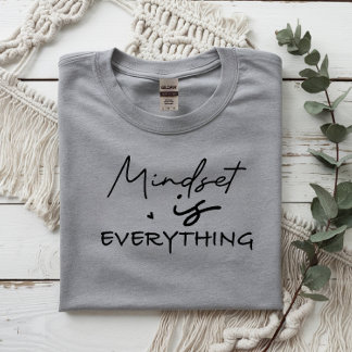 Mindset is Everything, Black Typography Design Tri-Blend Shirt
