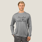 Mindset is Everything, Black Typography Design Tri-Blend Shirt (Volle Vorderseite)