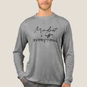 Mindset is Everything, Black Typography Design Tri-Blend Shirt (Vorderseite)