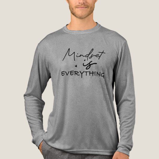 Mindset is Everything, Black Typography Design Tri-Blend Shirt (Vorderseite)