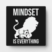 Mindset is Everything - Cat Lion Motivierend Fotoplatte (Vorderseite)