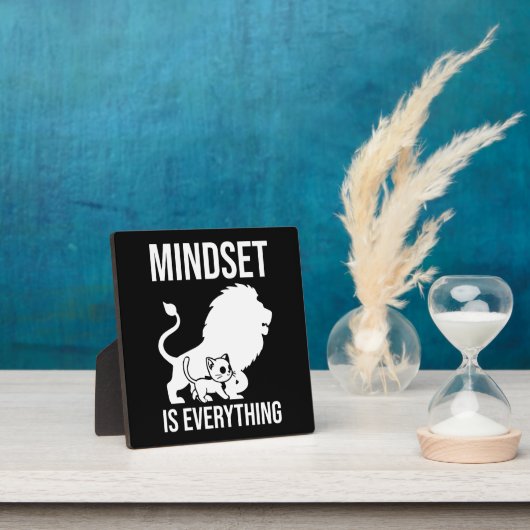 Mindset is Everything - Cat Lion Motivierend Fotoplatte (InSitu)