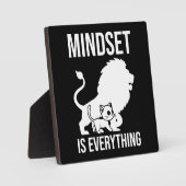 Mindset is Everything - Cat Lion Motivierend Fotoplatte (Vorderseite)