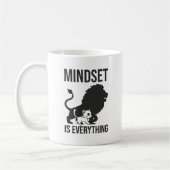 Mindset is Everything - Cat Lion Motivierend Kaffeetasse (Links)