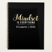 "Mindset is Everything" Gold Inspiration Zitat Planer (Vorderseite)