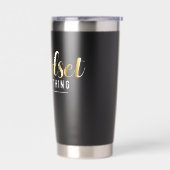 "Mindset is Everything" Gold Inspiration Zitat Thermobecher (Links)