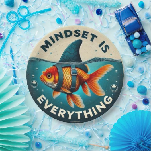 Mindset Is Everything Goldfish Motivational Quote Pappteller (Party)