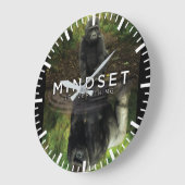 Mindset Is Everything - Gorilla Motivational Große Wanduhr (Winkel)