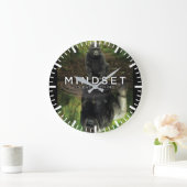 Mindset Is Everything - Gorilla Motivational Große Wanduhr (Zuhause)