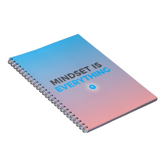 Mindset Is Everything – Gradient Motivational Note Notizblock (Rechte Seite)