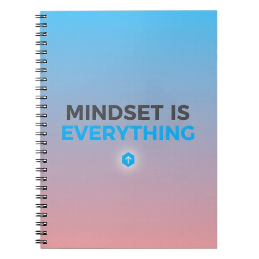 Mindset Is Everything – Gradient Motivational Note Notizblock (Vorderseite)