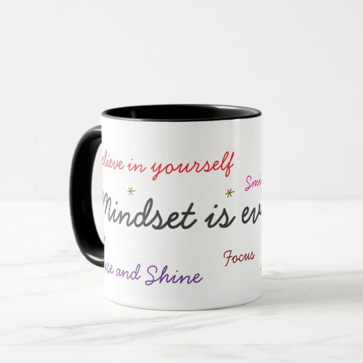 Mindset is everything tasse (Vorderseite Links)