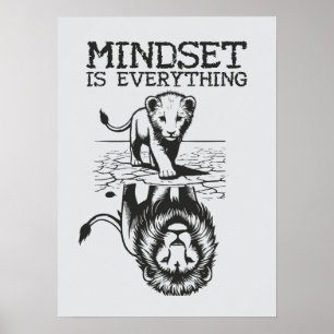 Mindset ist alles, Cat Lion - Gym, Erfolg Poster