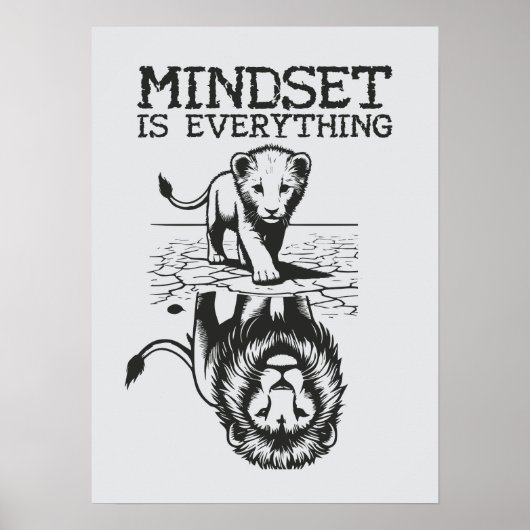 Mindset ist alles, Cat Lion - Gym, Erfolg Poster (Vorne)
