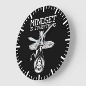 Mindset ist alles, Cat Lion - Gym, Hustel Große Wanduhr (Winkel)