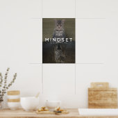 Mindset ist alles - Cat Tiger Wasser Reflektion Poster (Küche)