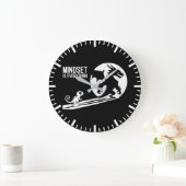 Mindset ist alles, Dragon - Erfolgsmotivation Große Wanduhr (Zuhause)