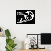 Mindset ist alles, Dragon - Erfolgsmotivation Poster (Heimbüro)