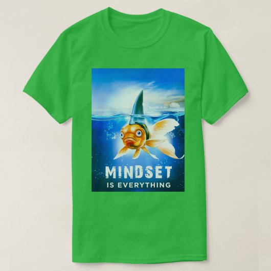Mindset ist Alles Fisch T-Shirt (Design vorne)