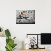 Mindset ist alles - Fitness Girl Running Poster (Heimbüro)