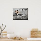 Mindset ist alles - Fitness Girl Running Poster (Küche)