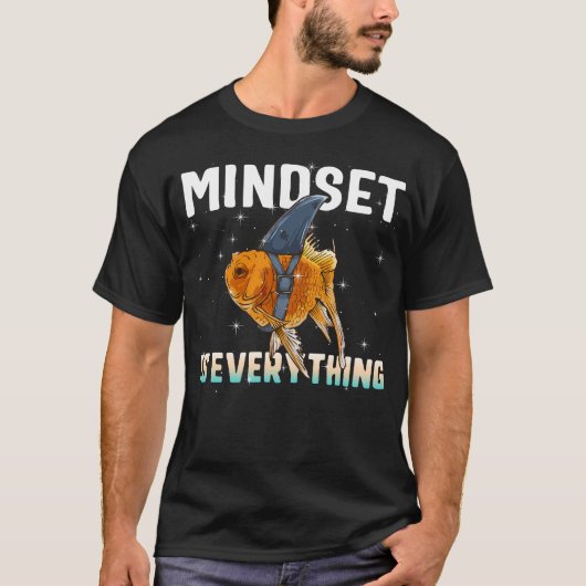 Mindset ist alles Goldfish, Motivierend T-Shirt (Vorderseite)