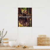 Mindset ist alles - Grizzlybär Motivierend Poster (Küche)