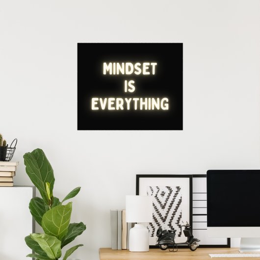 Mindset ist alles - Inspiration Poster (Heimbüro)