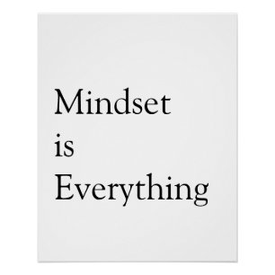 Mindset ist alles inspirierende motivierend poster