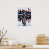 Mindset ist alles - Kat und Tiger Reflektion Poster (Küche)