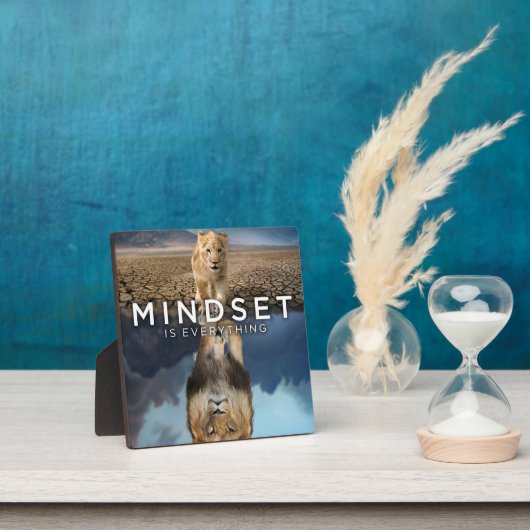 Mindset ist alles - Löwenreflektion Fotoplatte (InSitu)