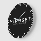 Mindset ist alles - Motivierend Große Wanduhr (Winkel)