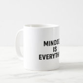 Mindset ist alles - Motivierend Minimalistisch De Kaffeetasse (Vorderseite Links)