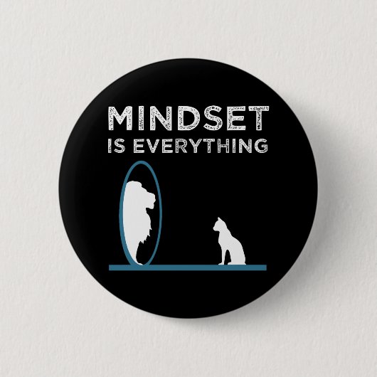 Mindset ist alles Motivierend Zitat Button (Vorderseite)