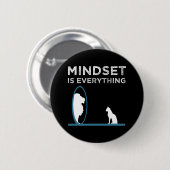 Mindset ist alles Motivierend Zitat Button (Vorne & Hinten)