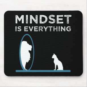Mindset ist alles Motivierend Zitat Mousepad