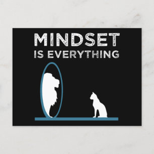 Mindset ist alles Motivierend Zitat Postkarte
