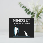 Mindset ist alles Motivierend Zitat Postkarte (Stehend Vorderseite)
